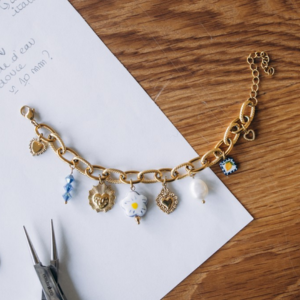 bracelet breloques coeur