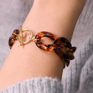 bracelet gros maillon acrylique