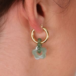 Boucles d'oreilles cr&eacute;oles pierres gemmes