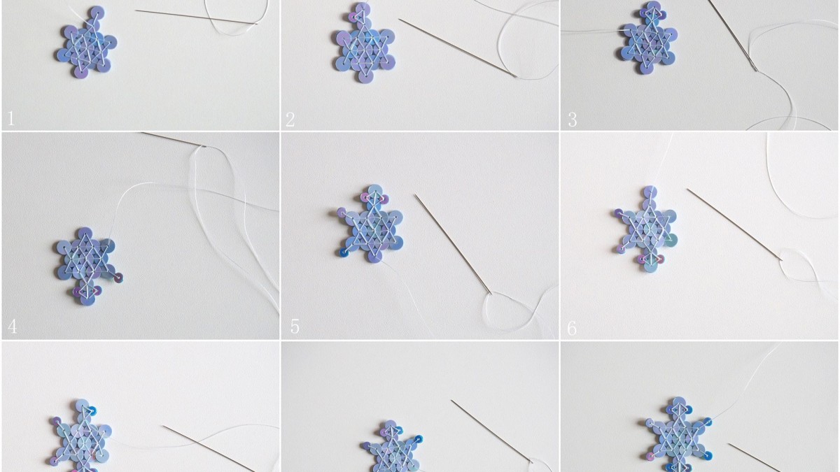 DIY Christmas decoration snowflake glitter Lunéville : Step 5 DIY Christmas decoration snowflake glitter Lunéville : Step 5