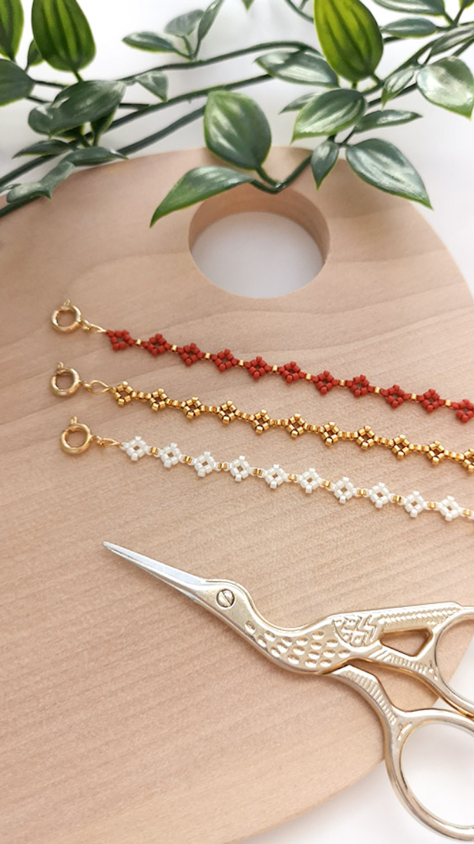 Schema  DIY Miyuki mini diamond or daisy bead bracelets