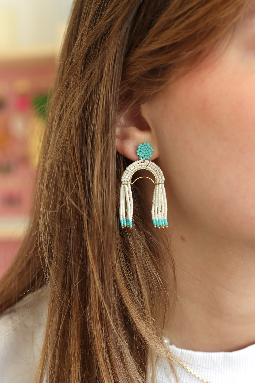 Schema  Miyuki dangle earrings weaving arc of a circle