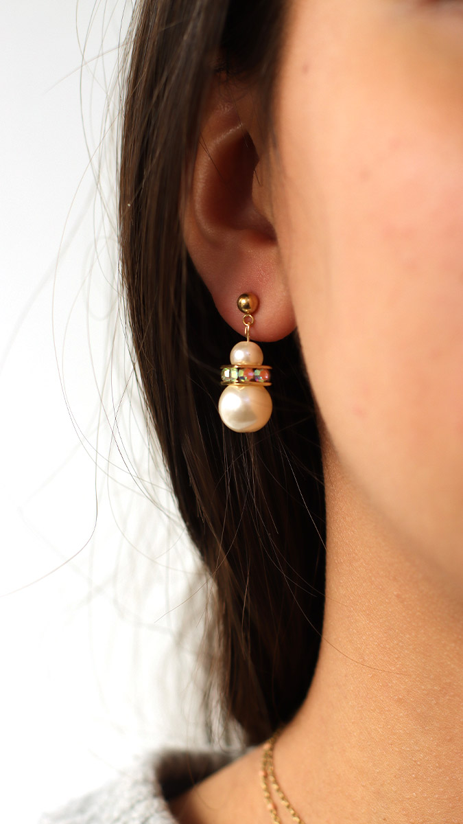 Schema Ice cream earrings with Squared Strass Rondelle and PureCrystal beads Schema Ice cream earrings with Squared Strass Rondelle and PureCrystal beads