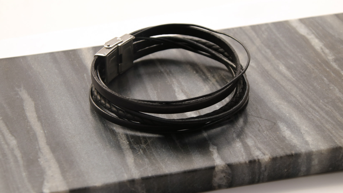 Schema Multi Row bracelet with laces and leather cords Schema Multi Row bracelet with laces and leather cords