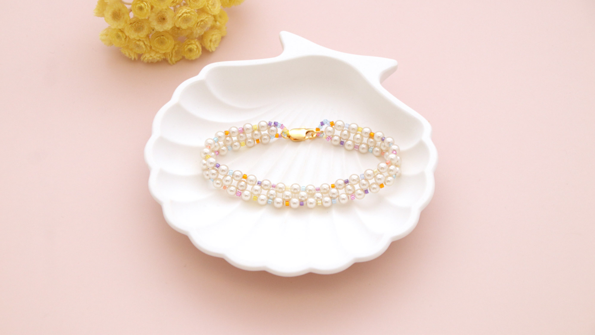 Preciosa and Mix pearl bracelet Miyuki delicas Preciosa and Mix pearl bracelet Miyuki delicas