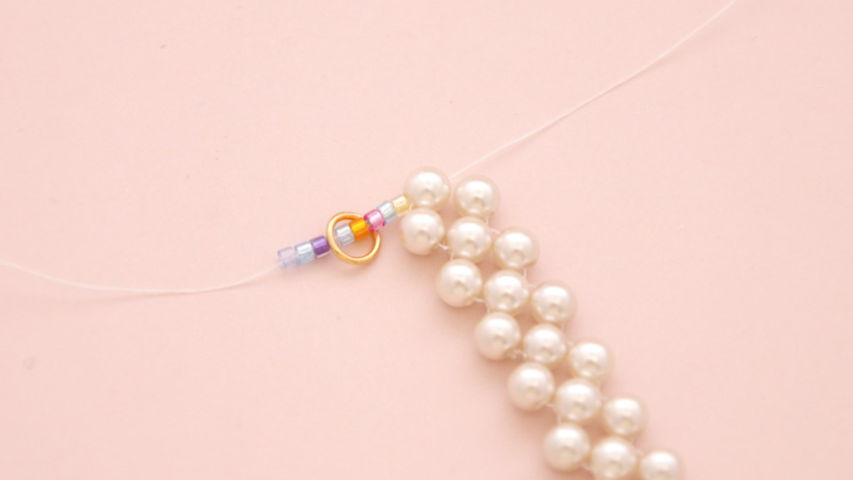 Preciosa and Mix pearl bracelet Miyuki delicas : Step 5