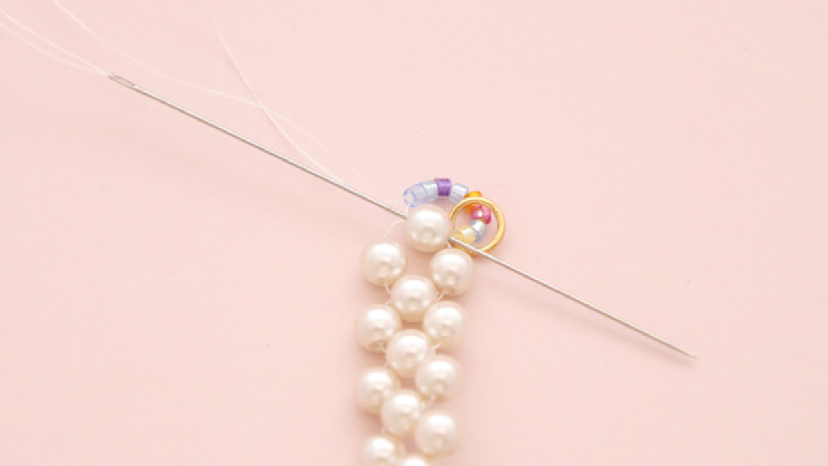 Preciosa and Mix pearl bracelet Miyuki delicas : Step 7