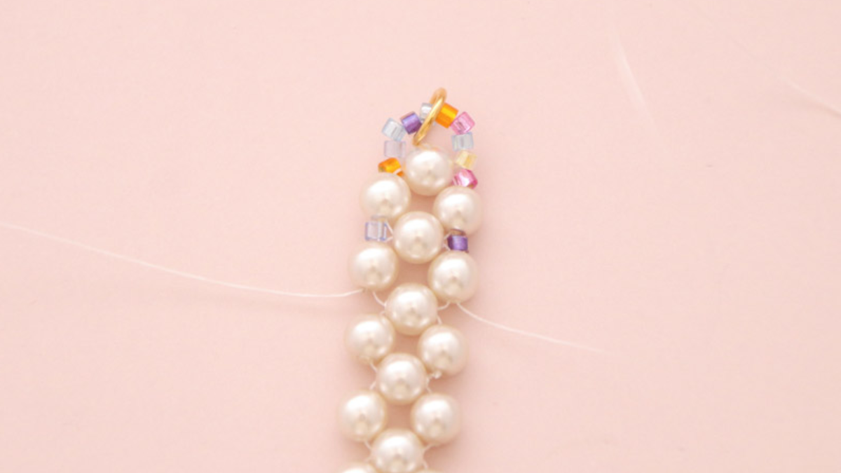 Preciosa and Mix pearl bracelet Miyuki delicas : Step 9