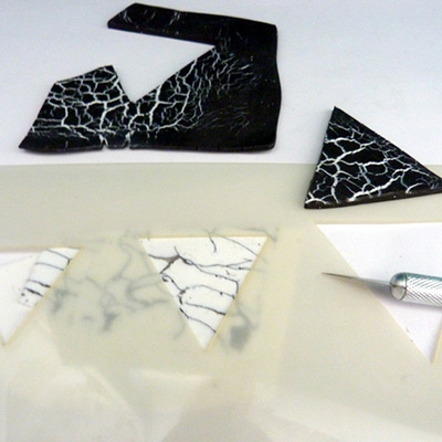 Pendant marble imitation in polymer clay : Step 2 Pendant marble imitation in polymer clay : Step 2