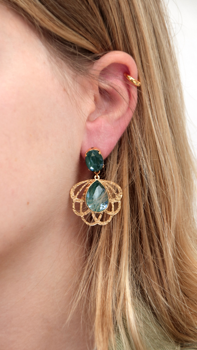 Schema  Green crystal earrings