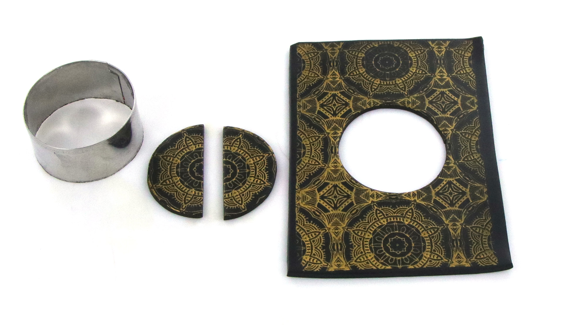 Ethnic and refined polymer clay earrings : Step 3