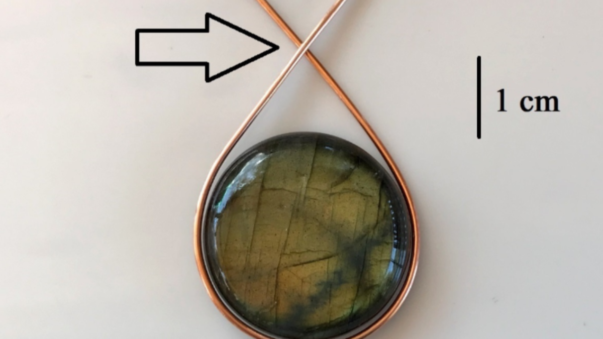 Wire wrap pendant tutorial with gemstone and copper wire : Step 2 Wire wrap pendant tutorial with gemstone and copper wire : Step 2