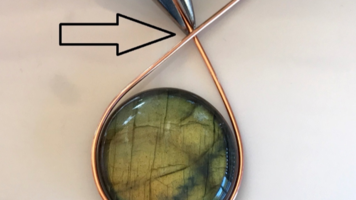 Wire wrap pendant tutorial with gemstone and copper wire : Step 3 Wire wrap pendant tutorial with gemstone and copper wire : Step 3