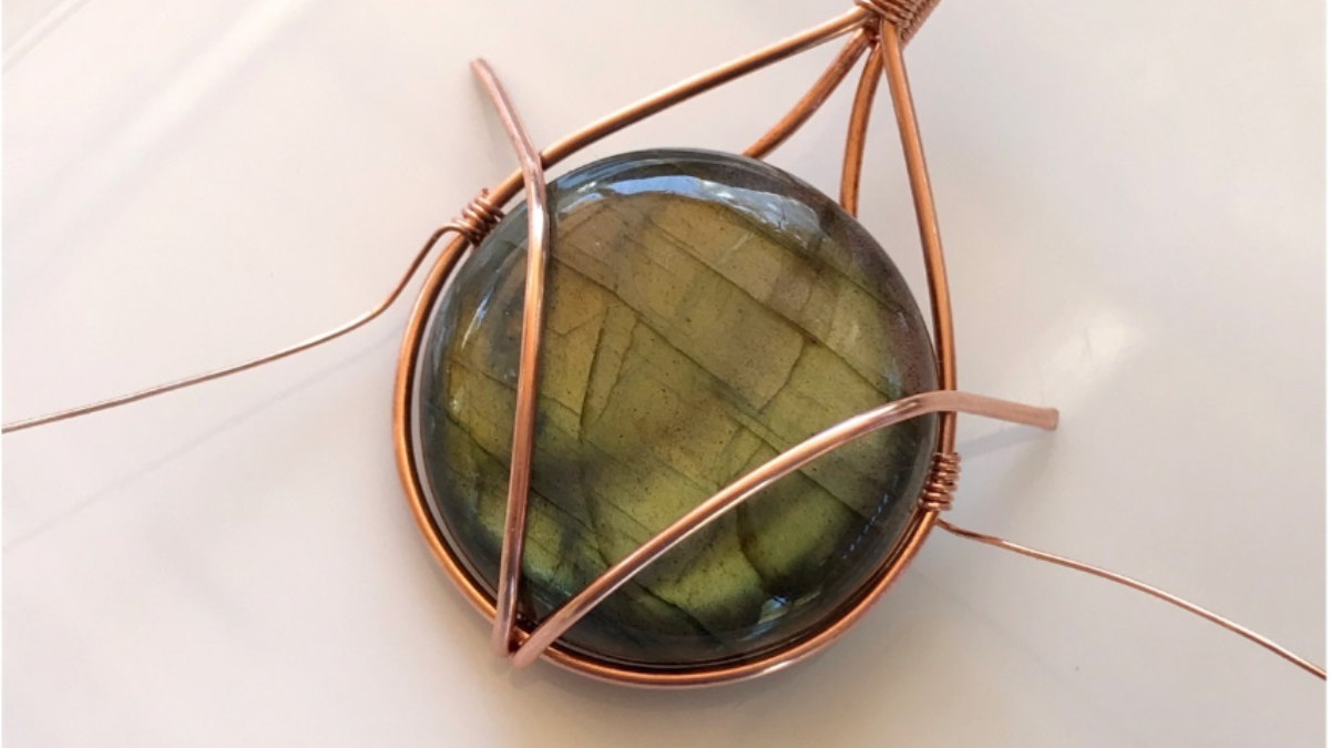 Wire wrap pendant tutorial with gemstone and copper wire : Step 26 Wire wrap pendant tutorial with gemstone and copper wire : Step 26