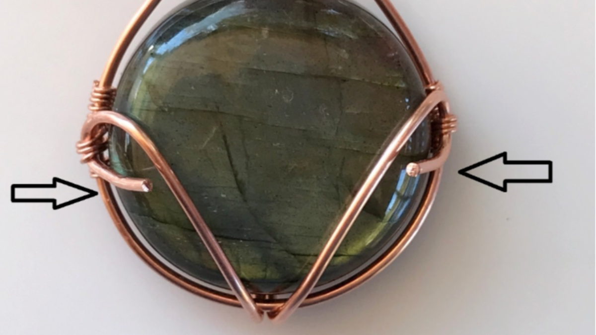 Wire wrap pendant tutorial with gemstone and copper wire : Step 28 Wire wrap pendant tutorial with gemstone and copper wire : Step 28