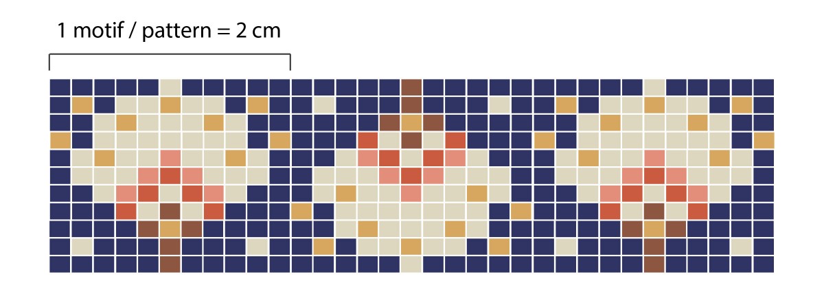 Schema  Miyuki bracelet with golden flowers and magnetic clasp