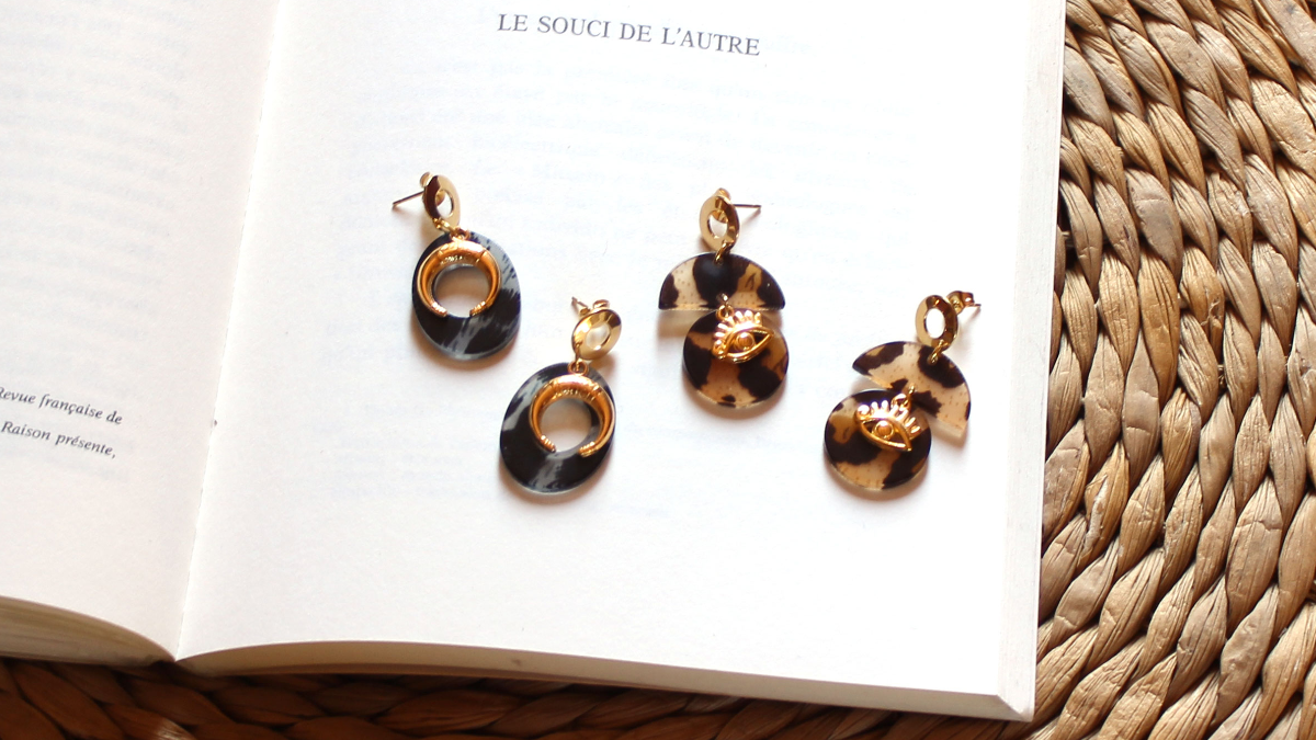 Karine Acetate Dangle Earrings