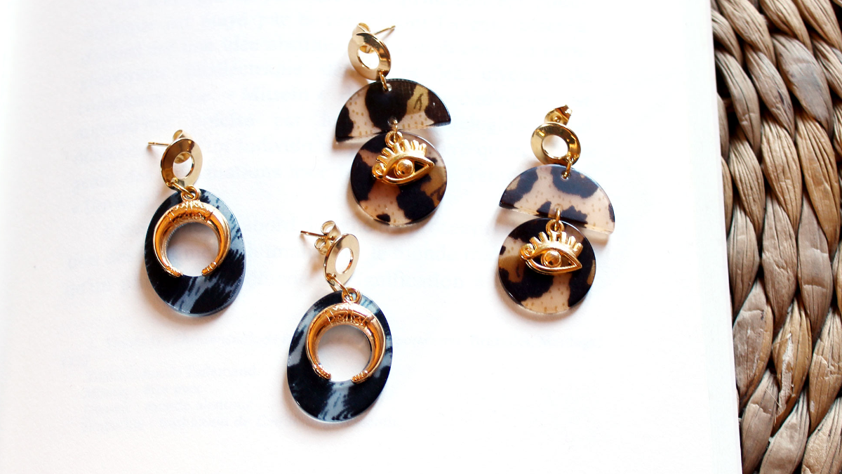 Schema  Karine Acetate Dangle Earrings