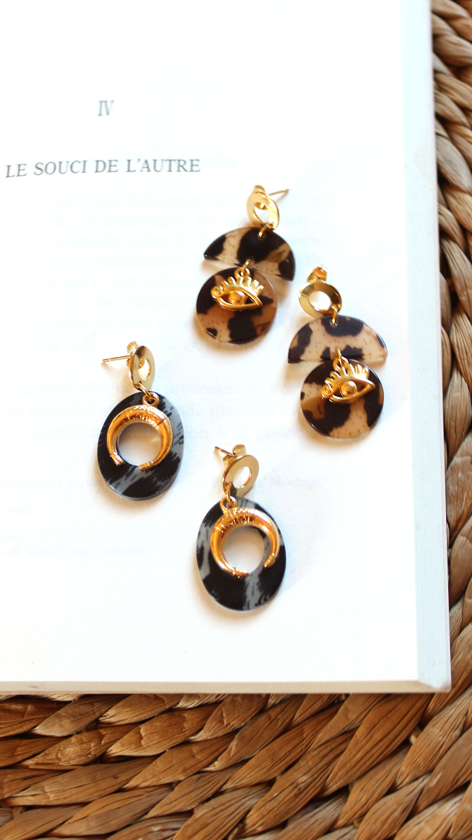 Schema  Karine Acetate Dangle Earrings