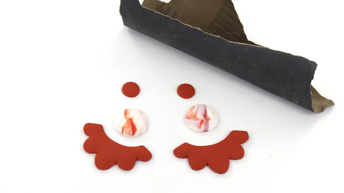 Flower template earrings Perles and Co : Step 10