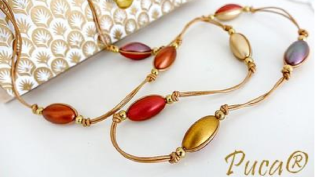 Athos glass beads Aiko necklace by Puca