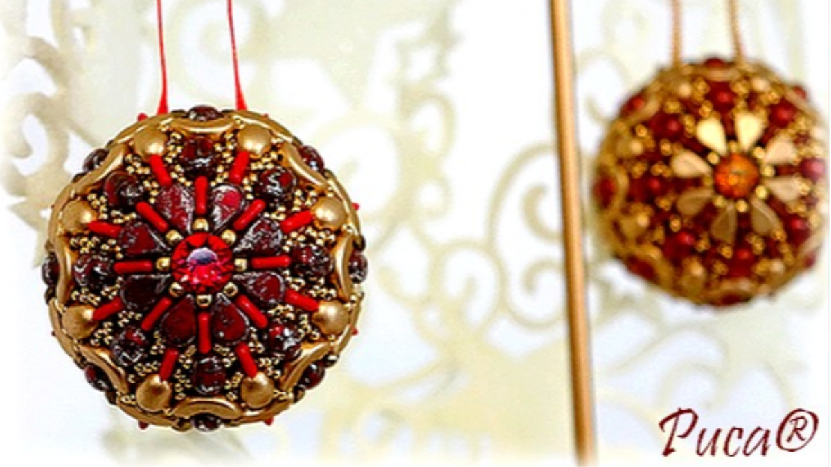 DIY Glass Bead Christmas Bauble by Puca