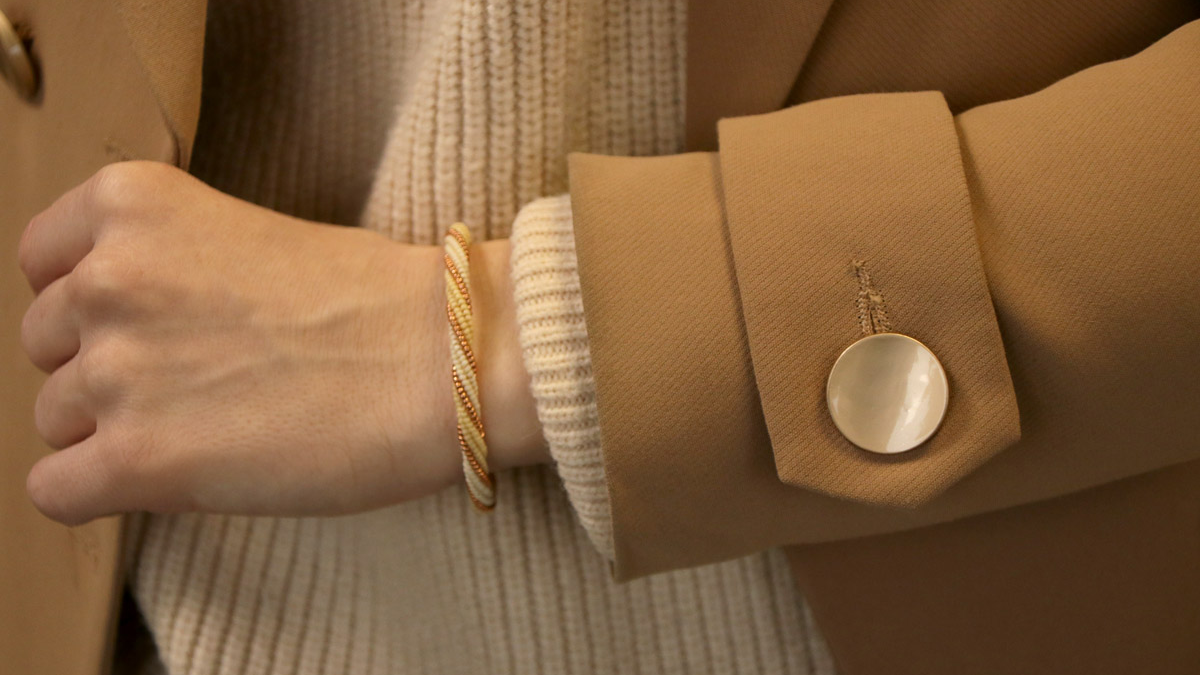 Schema  Twisted herringbone weave bracelet with Miyuki seed beads 15/0