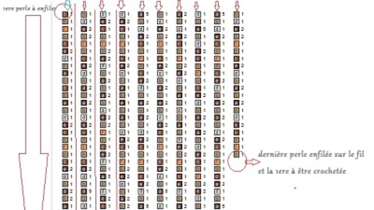 Spiral necklace with Miyuki seed beads and tight stitch crochet hook 15 : Step 1 Spiral necklace with Miyuki seed beads and tight stitch crochet hook 15 : Step 1