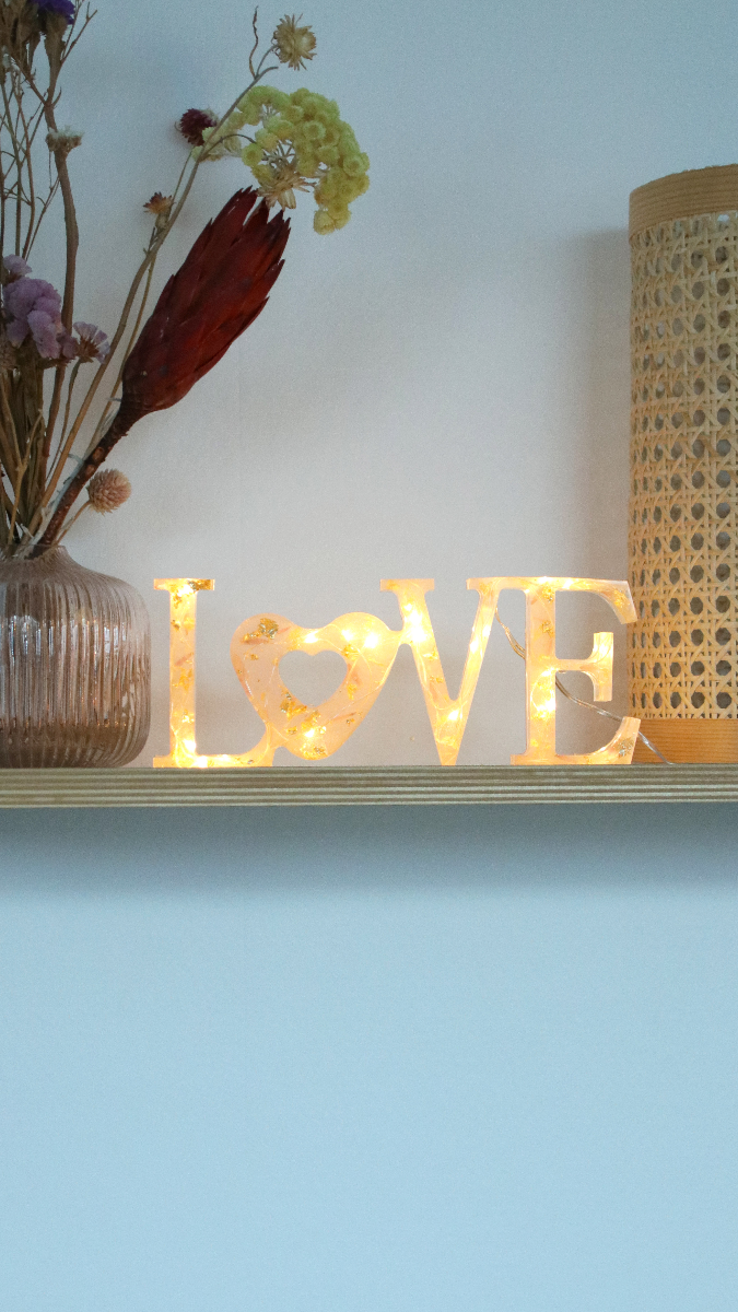 Schema  Epoxy resin love lamp