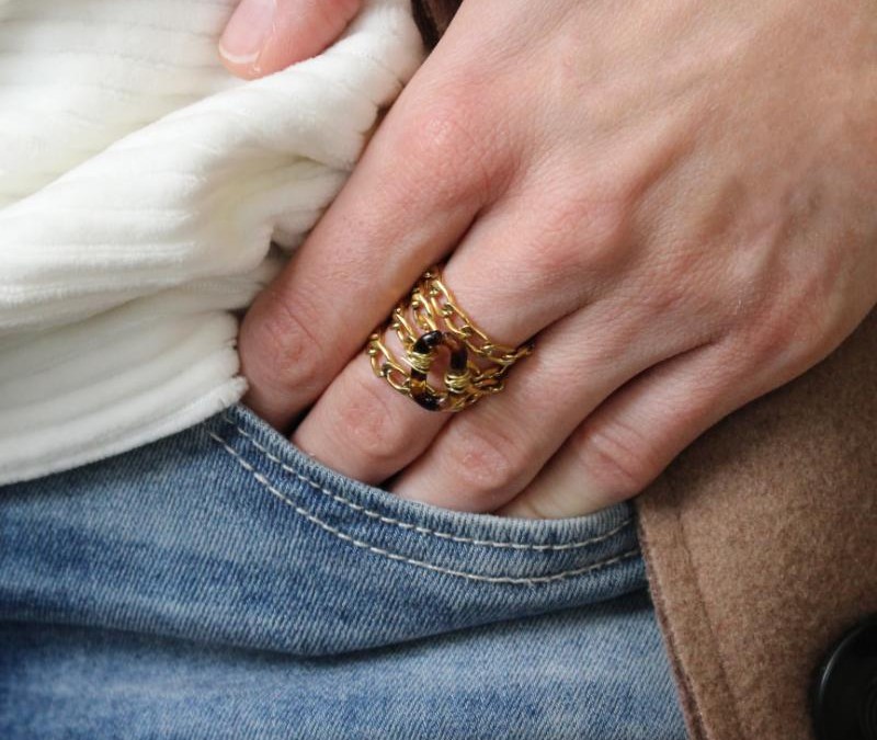 Schema  Stainless steel multi-row stainless steel bracelet ring