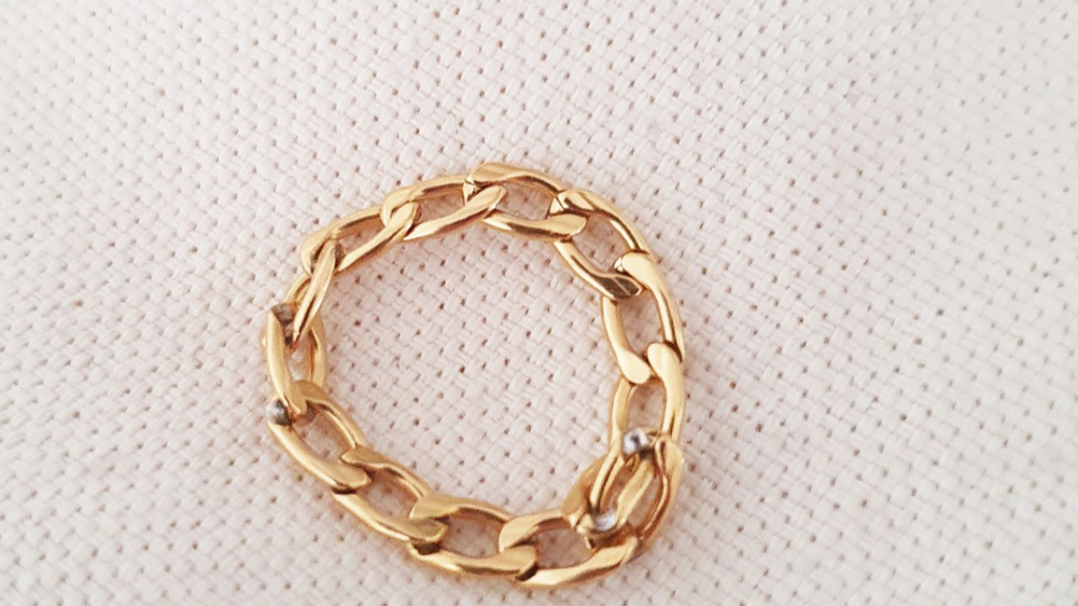 Stainless steel multi-row stainless steel bracelet ring : Step 1