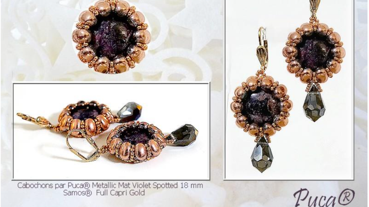 Candy earrings in glass beads Samos by Puca