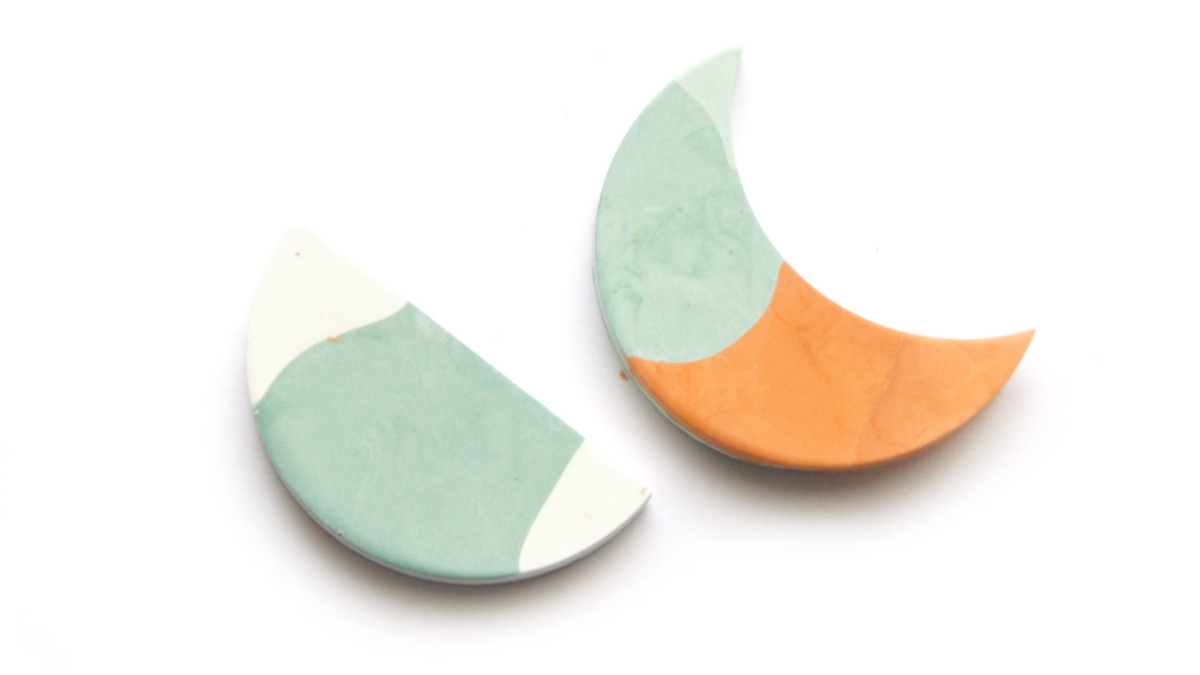 Earrings tutorial with Raysin Casting Powder imitation ceramic : Step 4