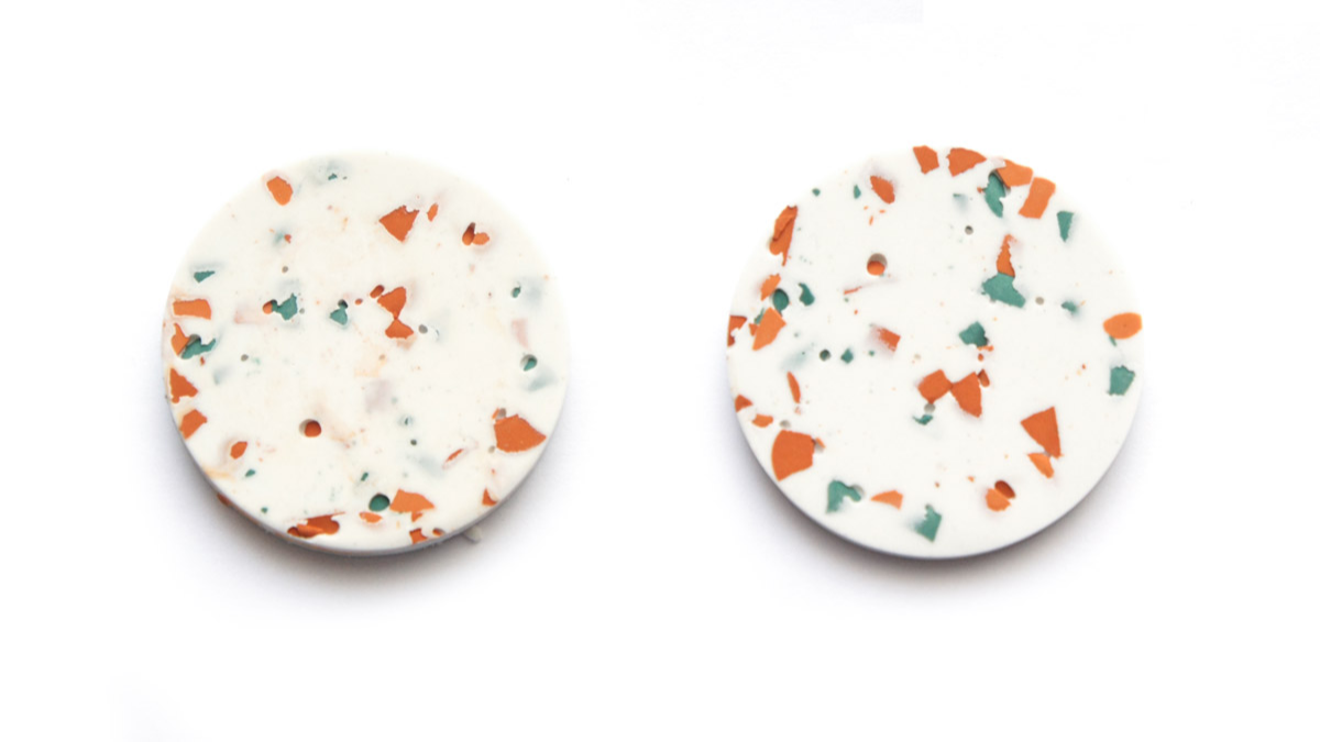 Earrings tutorial with Raysin Casting Powder imitation ceramic : Step 5