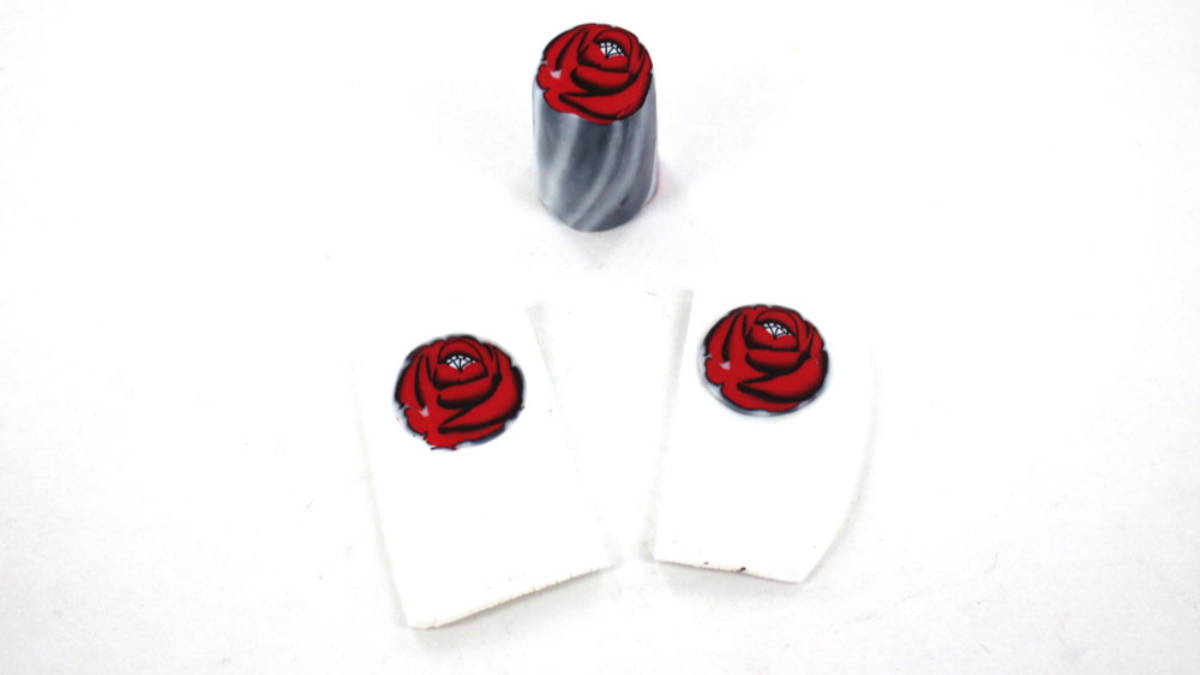 Pink cane polymer clay earrings : Step 20