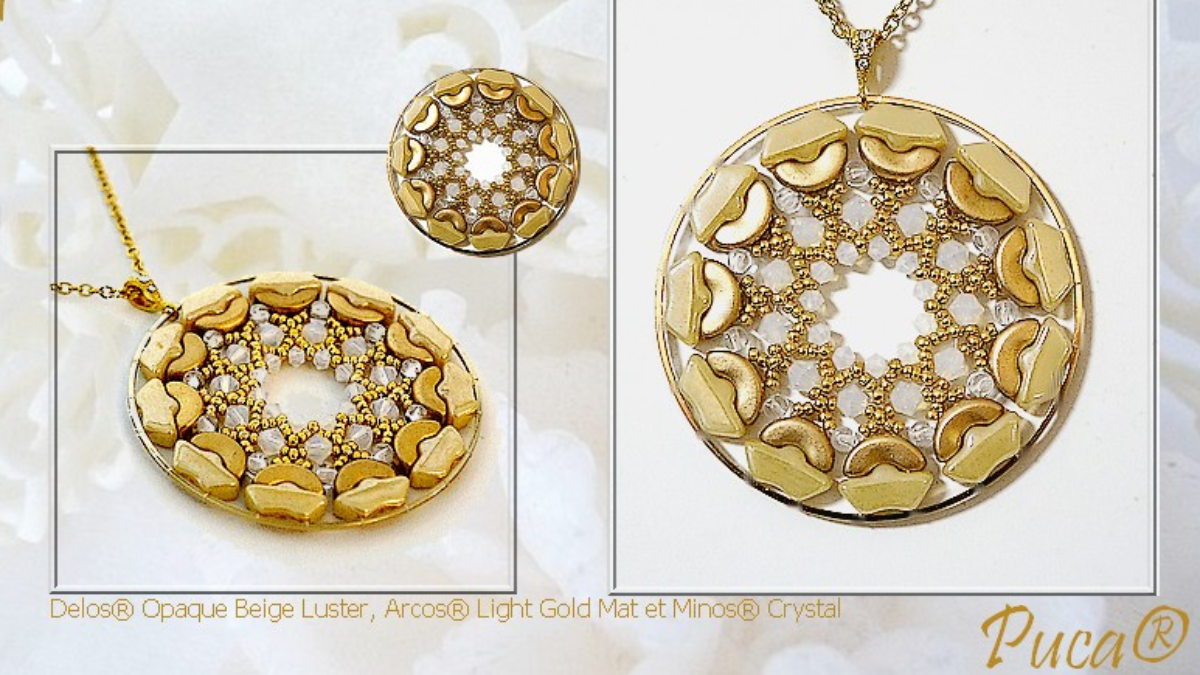 Glass beads Delia pendant Delos by Puca