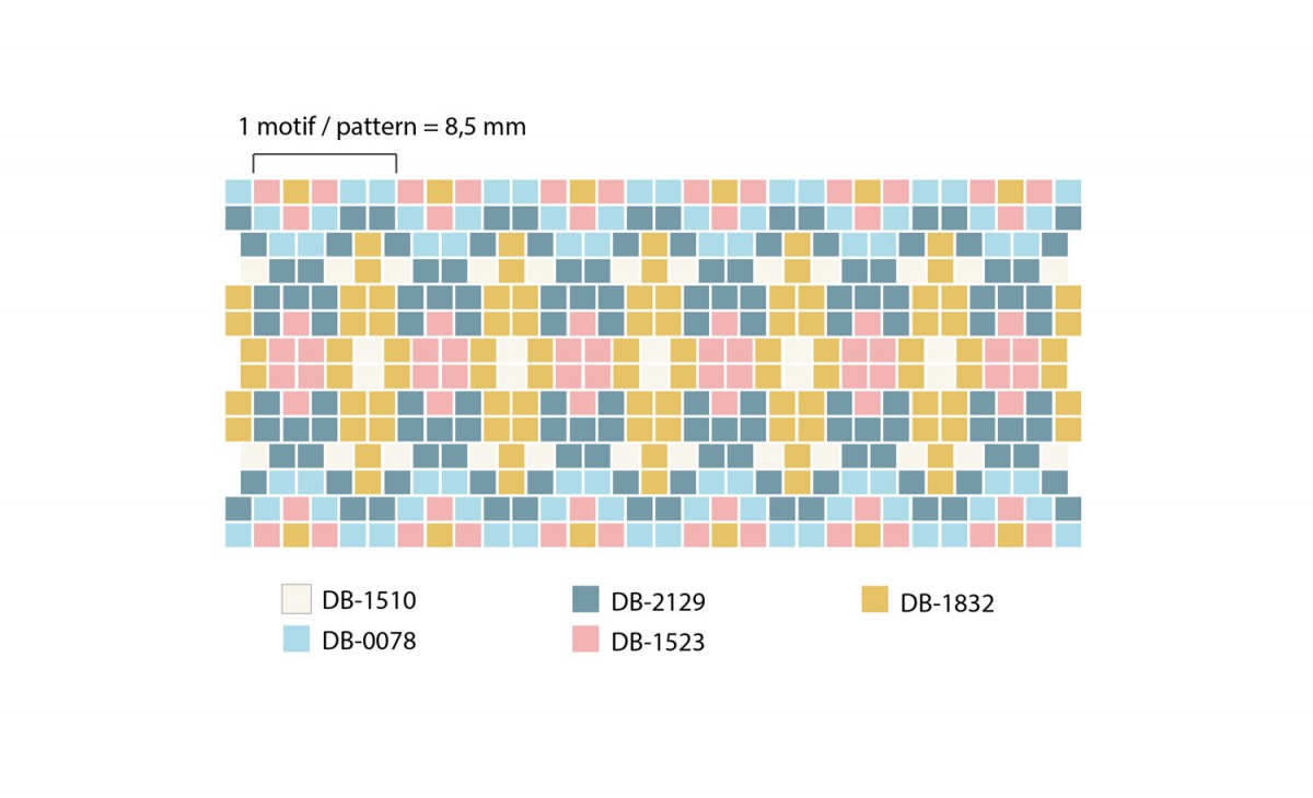 Schema Multiranks pastel bracelet Miyuki beads Miyuki clasp Hiilos Schema Multiranks pastel bracelet Miyuki beads Miyuki clasp Hiilos