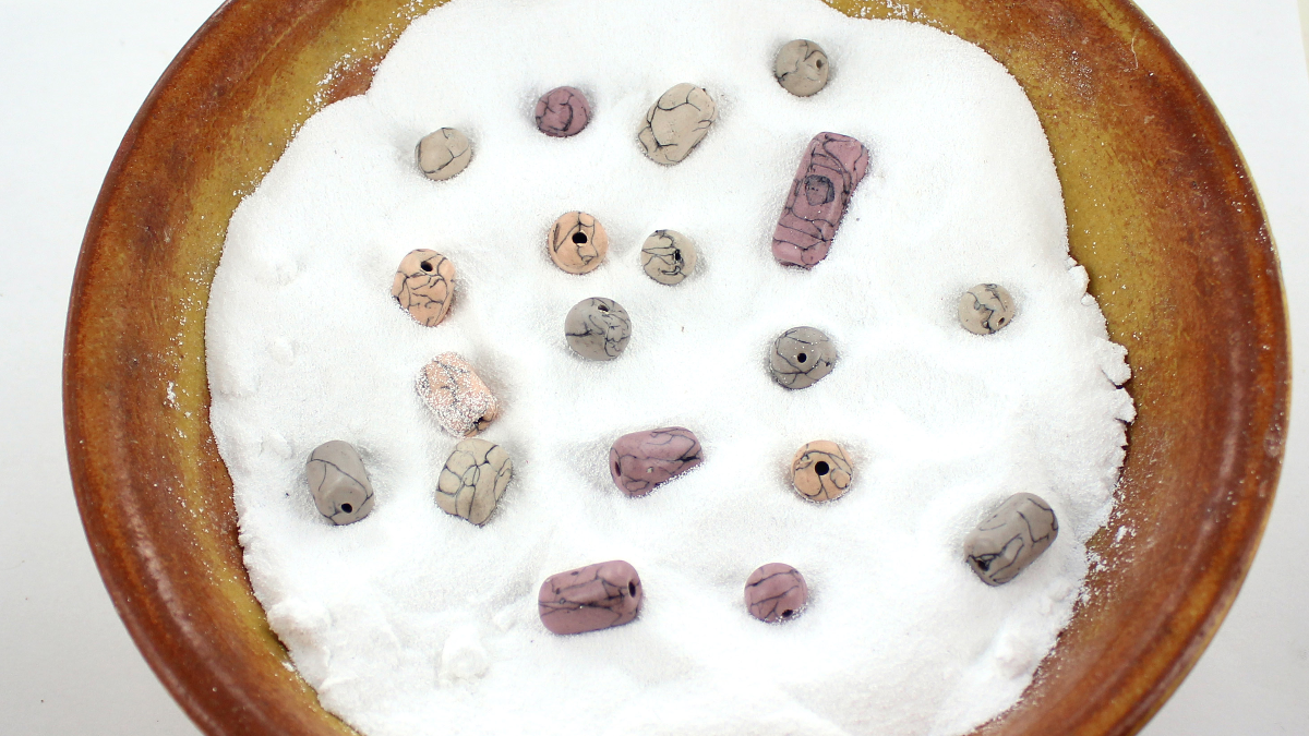 DIY polymer clay necklace imitation howlite pastel beads : Step 9 DIY polymer clay necklace imitation howlite pastel beads : Step 9