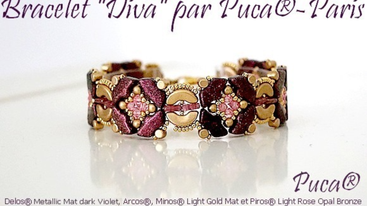 Schema  Glass beads Diva Bracelet Delos and Arcos by Puca