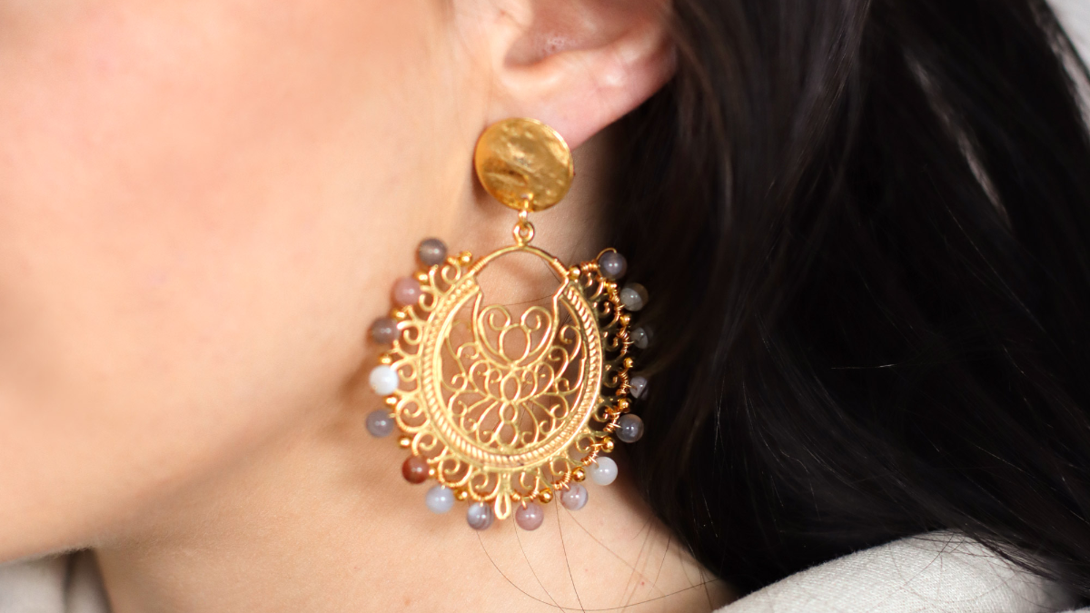 Schema Gold Gipsy Earrings with Botswana Agates Tutorial Schema Gold Gipsy Earrings with Botswana Agates Tutorial