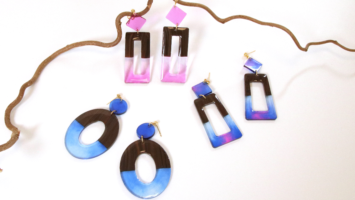 Schema  Earrings polymer and resin techniques