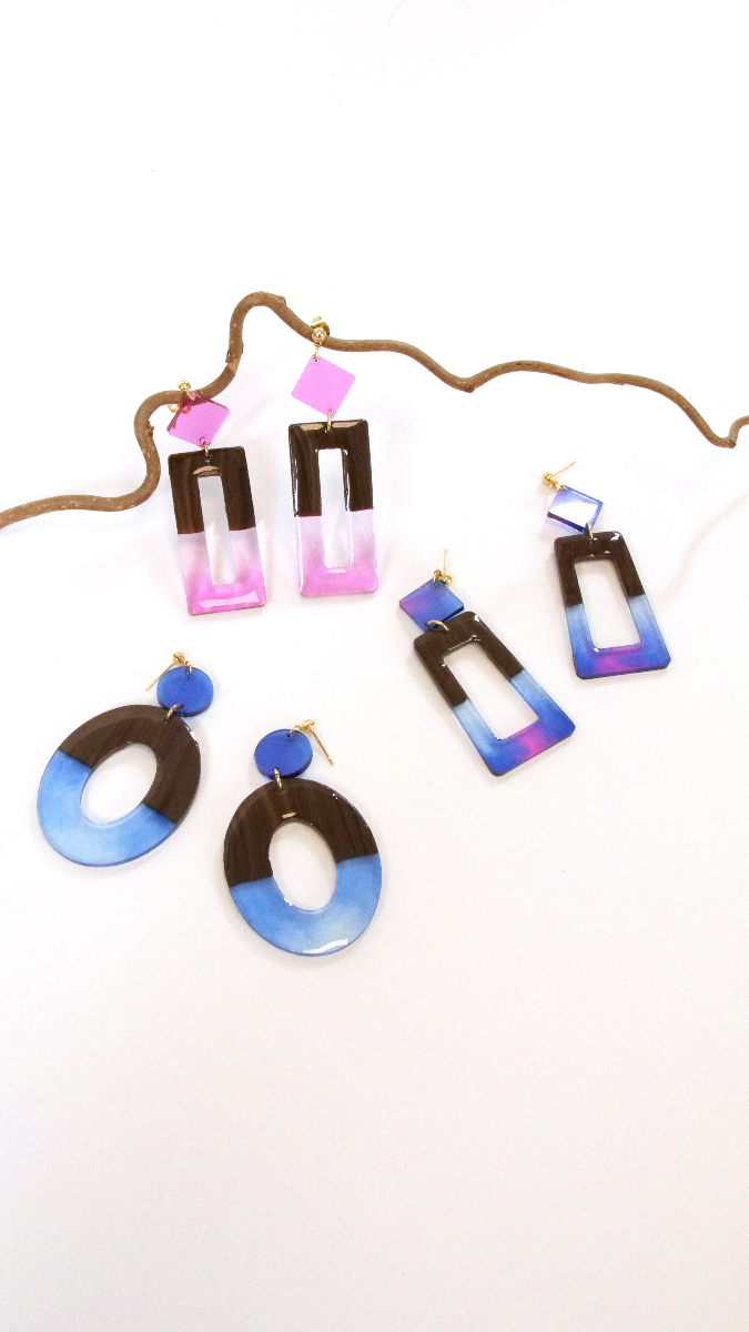 Schema  Earrings polymer and resin techniques