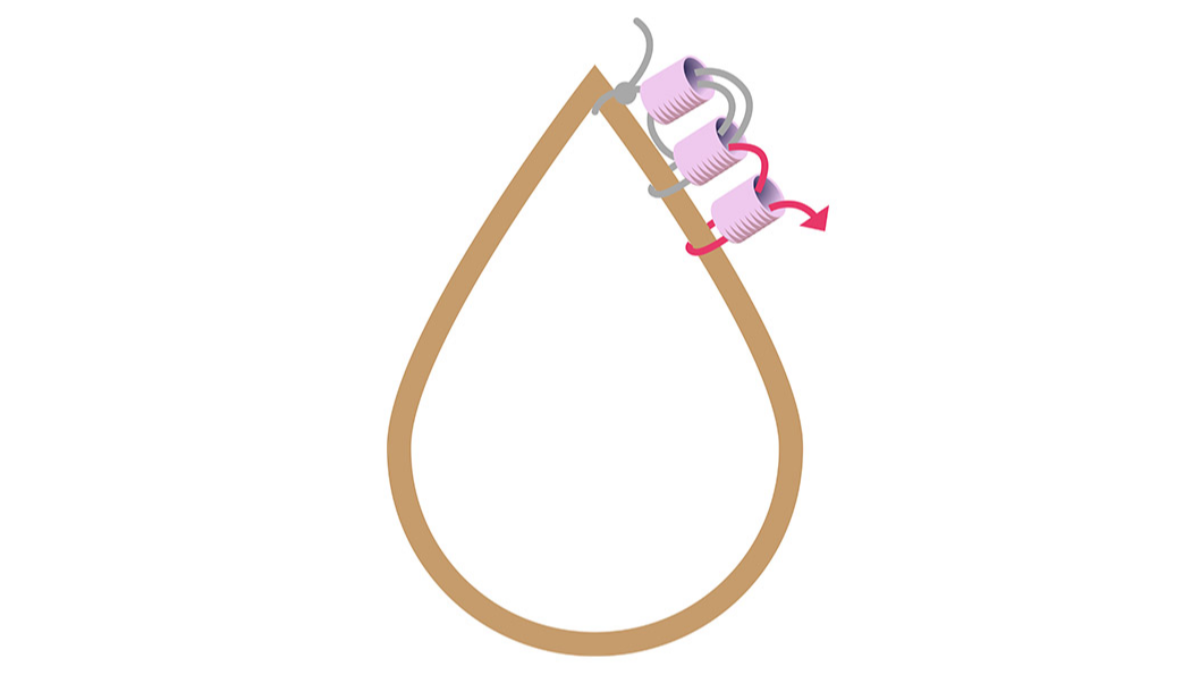 Miyuki Brick stitch flower weaving earrings tutorial : Step 3