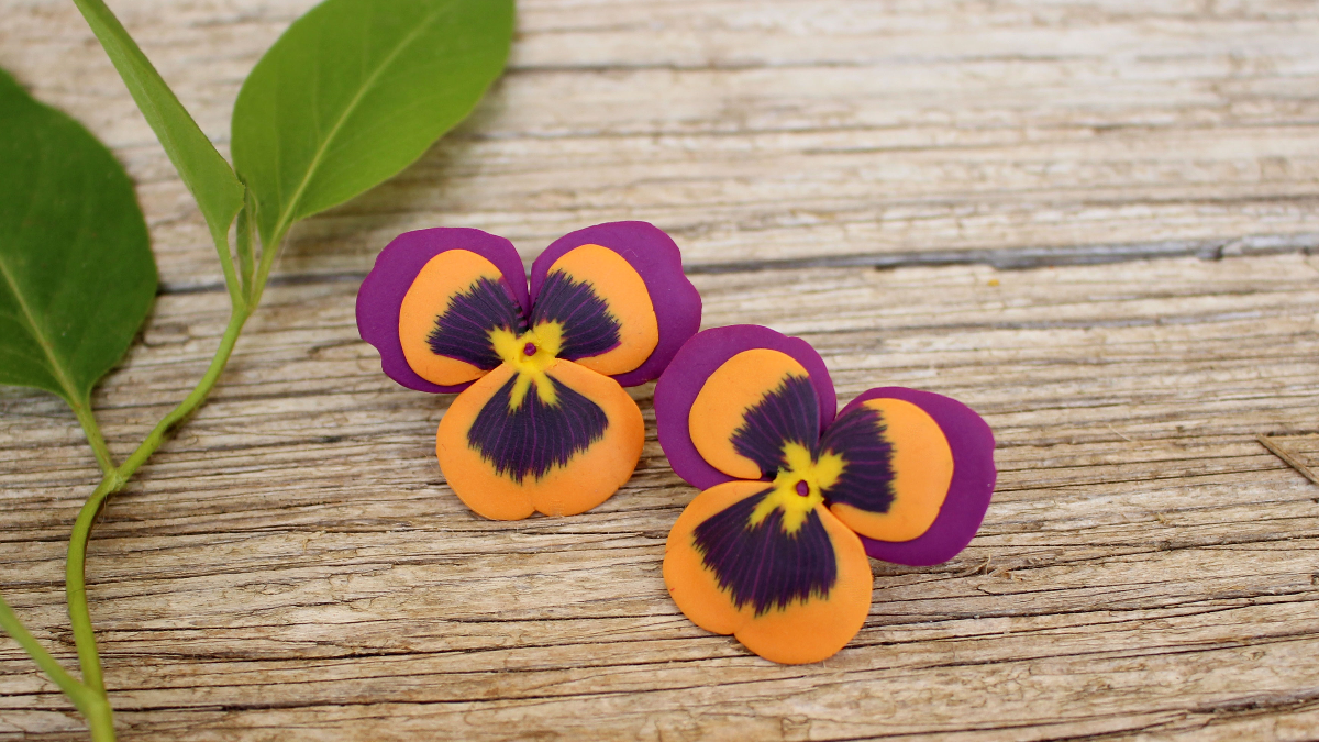 Schema  Earrings made of polymer clay