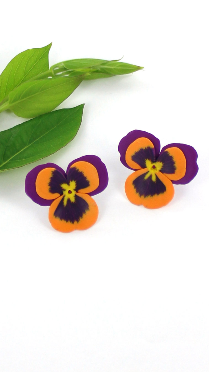 Schema  Earrings made of polymer clay