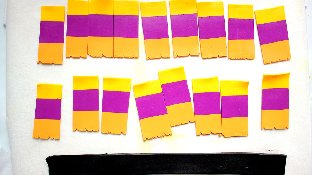 Earrings made of polymer clay : Step 3