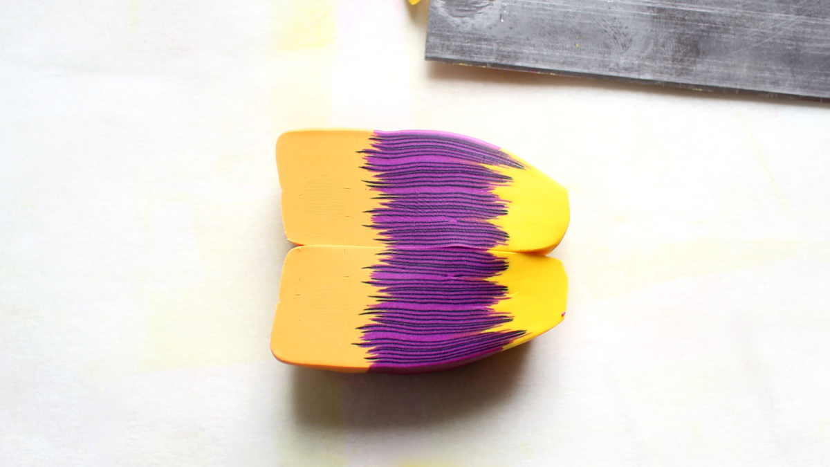 Earrings made of polymer clay : Step 8