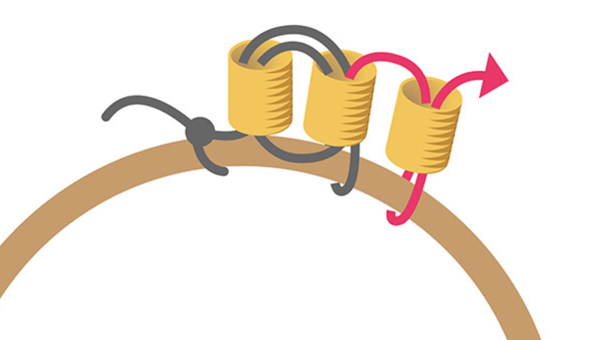 Miyuki Sun and Moonstone Brick Stitch Earrings : Step 3