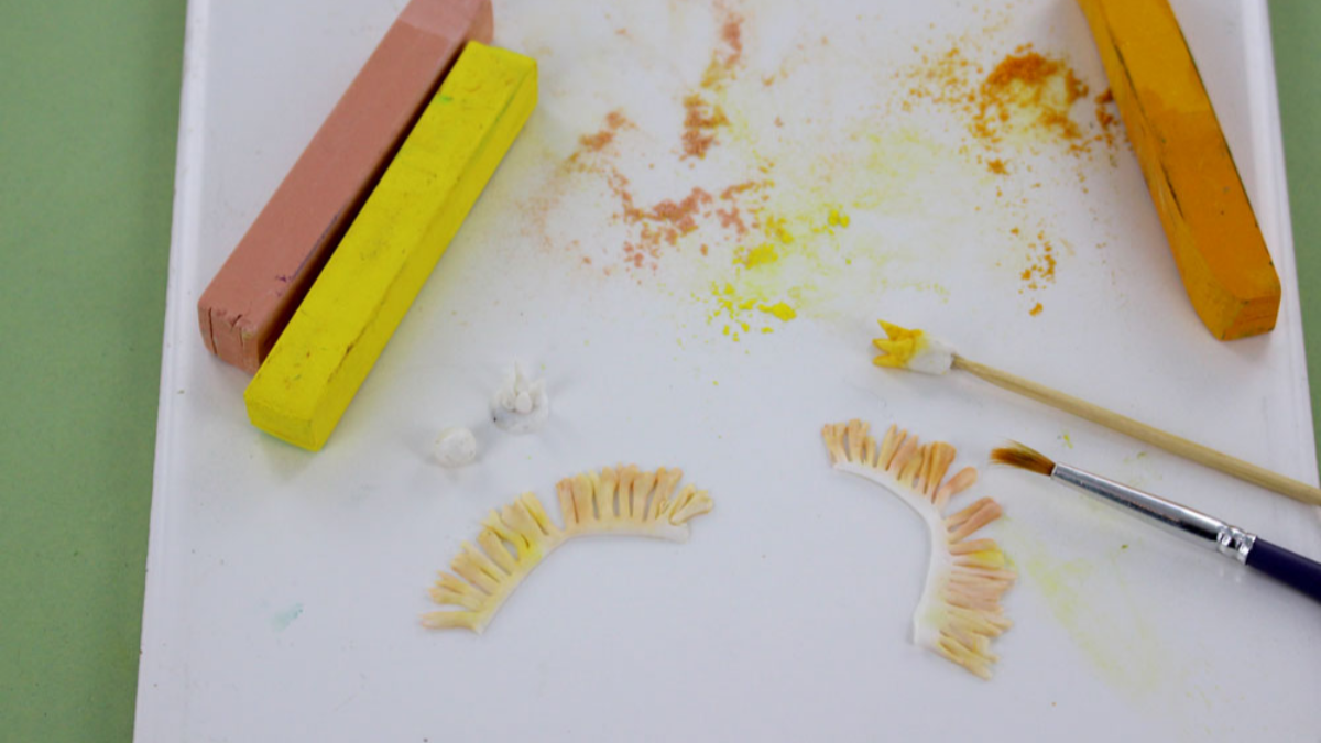 Polymer clay peony earrings : Step 4 Polymer clay peony earrings : Step 4