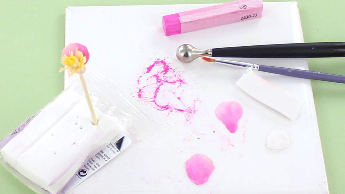 Polymer clay peony earrings : Step 6 Polymer clay peony earrings : Step 6